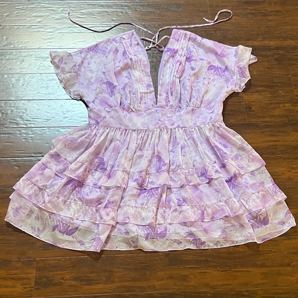 Fashion Nova Lilac Backless Dress Size X - Picture 3 of 13